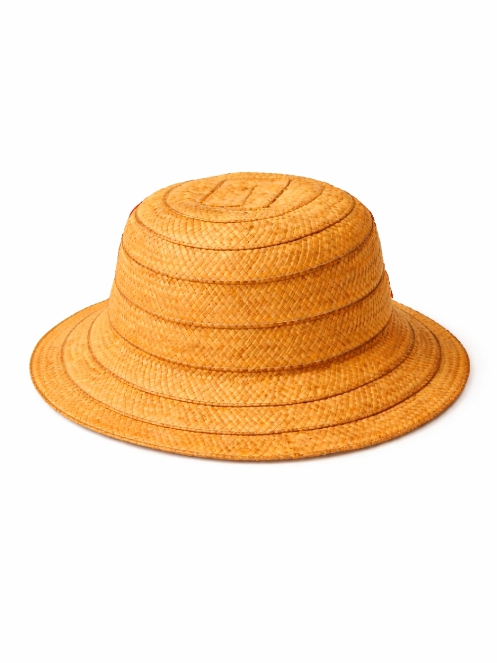 Chaps Straw Bucket Hat Natural Woven Raffia Style Sun Hat Lightweight Summer Tan